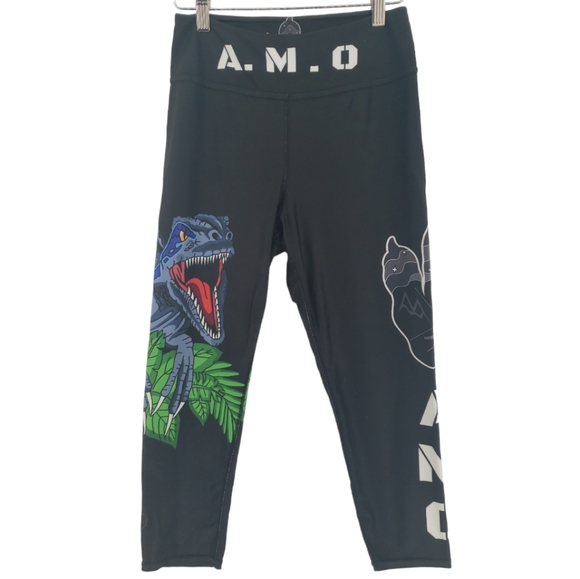 A.M.O. Aerospace Mission Operations Legging Size Large Dinosaur Watch Your Six - Picture 1 of 11